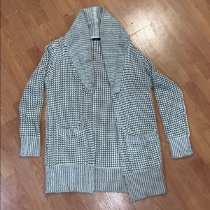 Tan & Cream Stitched Cardigan